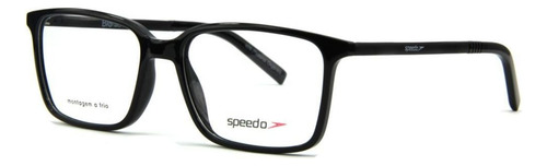 Armação De Óculos Speedo Sp4086 A01 Preto Brilho Tamanho 53