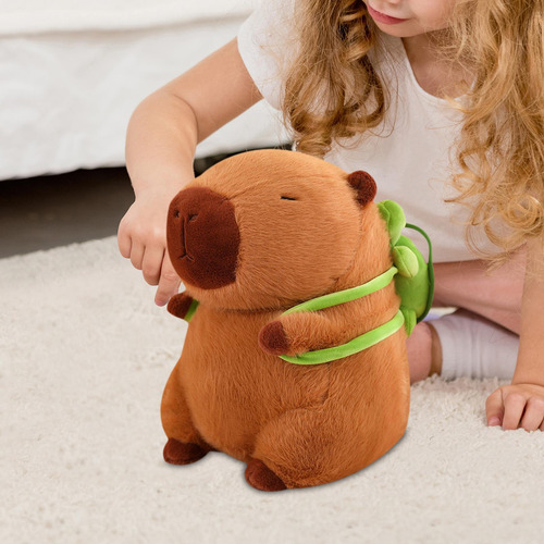 Juguete De Peluche De Capibara Con Bolsa De Tortuga, 45cm