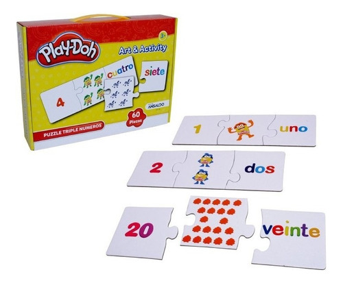 Juego Numeros 60 Piezas Play Doh