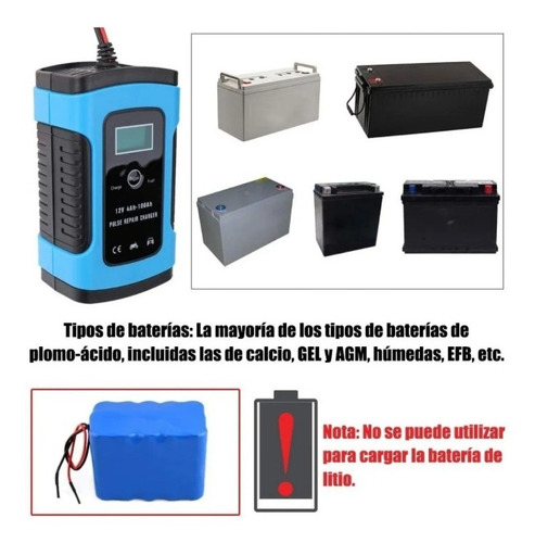 Imagen 3 de 9 de Cargador Inteligente Rápido De Baterias Para Coche
