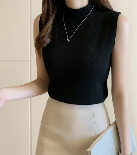 Camisa Con Base De Cuello Medio Alto Hilada En El NĂșcleo 202