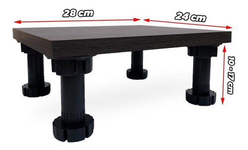Imagen 5 de 9 de Soporte Eleva Monitor Regulable Pc Escritorio Base 24x28