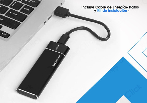 Imagen 3 de 10 de Adaptador M2 Ssd Usb C 3.1 Carry Disk Tarjeta Ngff B+m Key