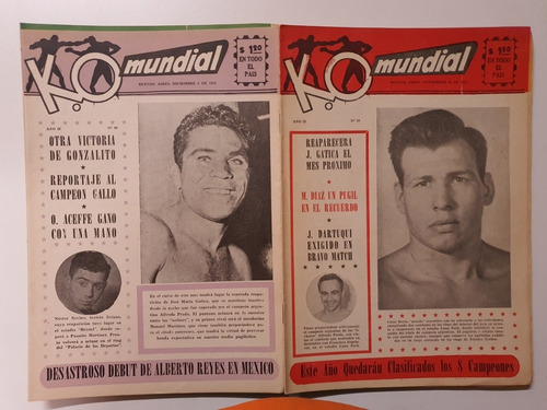 10 Revistas Ko Mundial Numeros 51 Al 60-año1953- 1954-boxeo (Usado)
