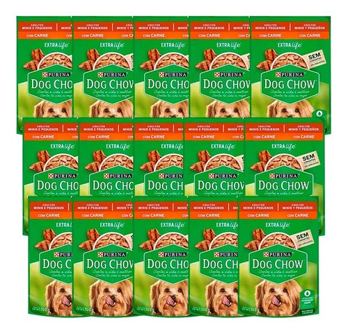 X15 Alimento Húmedo Dog Chow Perro Adulto Mini Carne 100gr