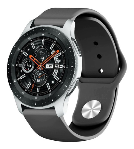 Extensible Deportivo Liso De Lujo Para Galaxy Watch 46 Mm Negro
