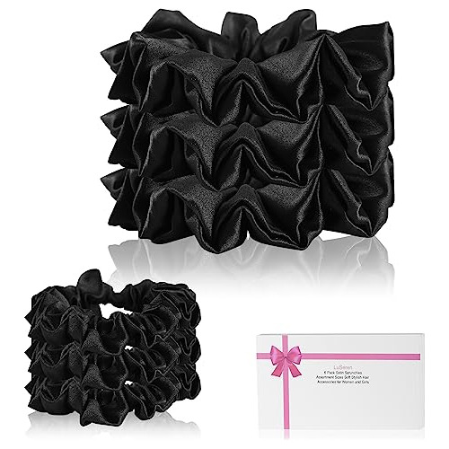 Luseren 6 Pack Silk Satin Scrunchies Para Mujer Kdgzz