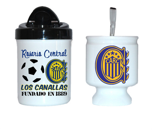 Mate + Yerbera + Bombilla // Rosario Central