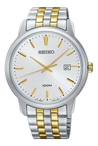 Reloj Seiko Sur263B1 B1sk para hombre, color de correa mixto, color de bisel plateado, color de fondo mixto