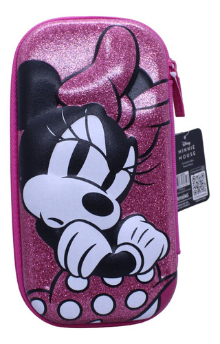 Cartuchera Box Minnie Mouse Disney Mickey 22x10 Rosa Glitter