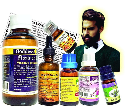 Pack Aceites Para Barba, Estimula Poblacion, Nutre Y Fortale
