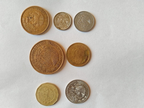 7 Monedas Coleccionables 3 De 10 Centavos Y 4 De 20 Centavos (Usado)