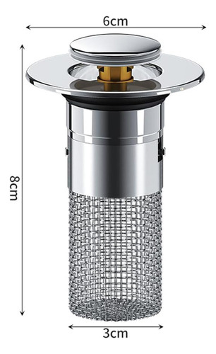 Wd Tapón Y Colador Universales Para Lavabo De Baño (1