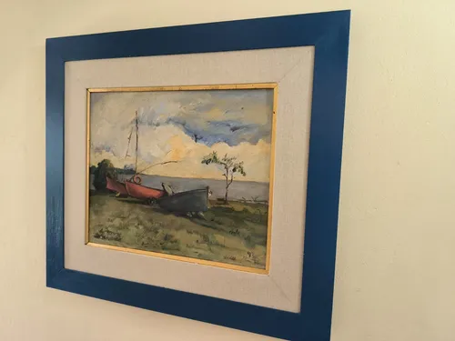 Cuadro Pintura Óleo De Nelson Barreiro - Artista Uruguayo (Usado)