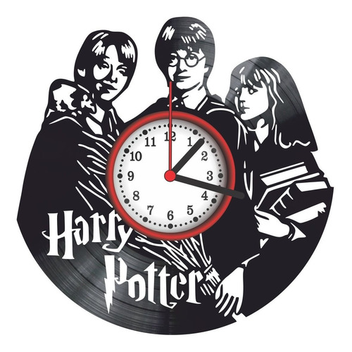 Relógio De Parede Disco Vinil - Harry Potter, Mod. 3