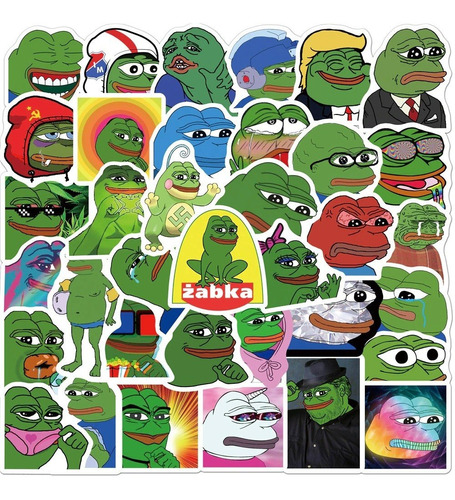 50 Stickers Pepe Frog Meme - Sad Frog Pepe
