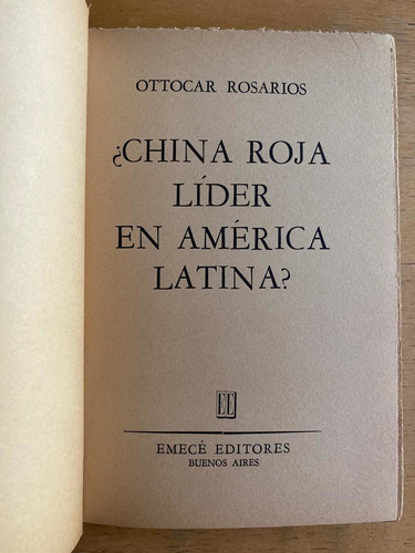 ¿china Roja Lider En America Latina? - Rosarios, O. (k3) (Usado)