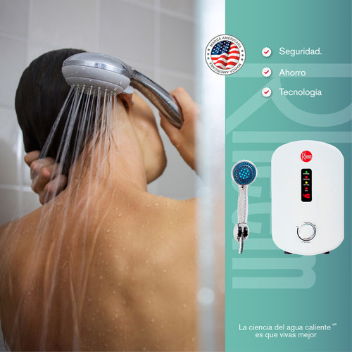 Calentador De Agua Eléctrico Rheem Elegant Digital 110v 4kw Color Blanco