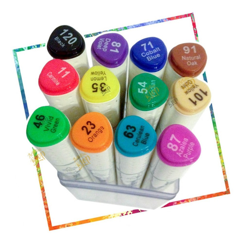 Marcadores Profesionales 12 Colores Touch Soft Head No Copic