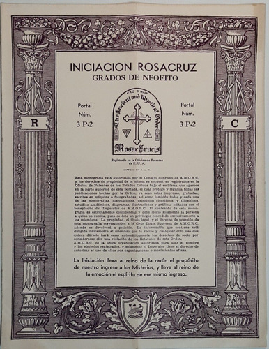 Masonería Iniciación Rosacruz Portal Número 3 P-2 Ro 143