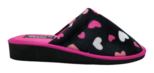 Pantufla De Mujer Lanilla Corazones A545