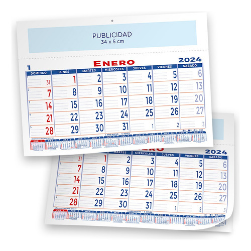 Almanaque Agenda Mural S/publicidad X1u.
