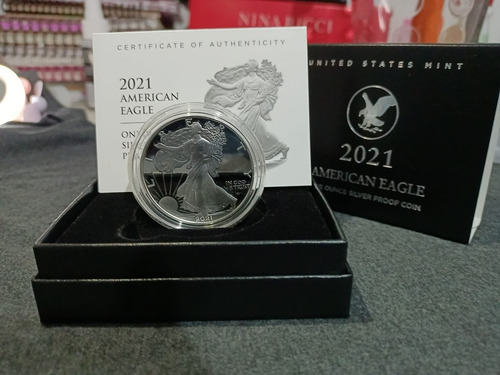 Onza Plata Americana American Eagle Plata 2021 Ley 0.999 (Usado)
