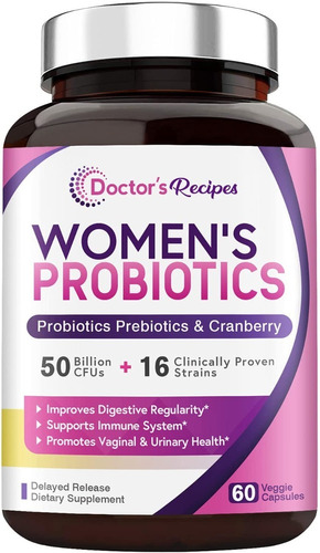 Probioticos Mujer Urinario Intestinal Vaginal 60 Caps Eg P32