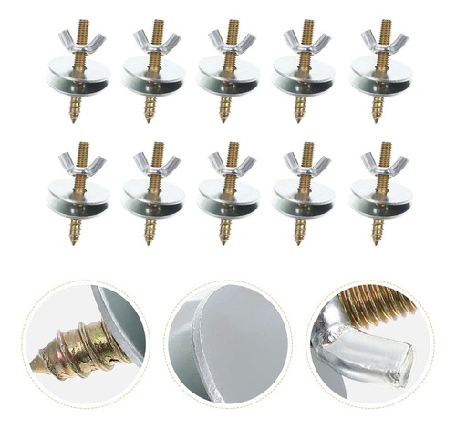 10x Porcas E Parafusos Para Fazer Poleiros De Pássaros,