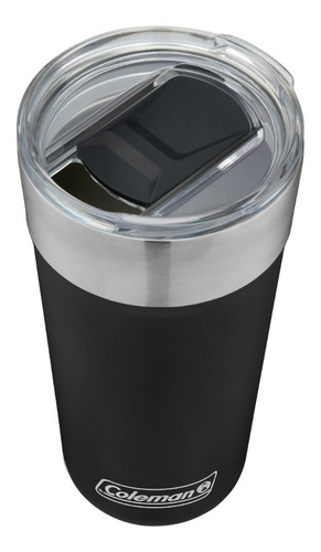 Imagem 2 de 7 de Copo Térmico De Cerveja Coleman 600 Ml Com Tampa Preto