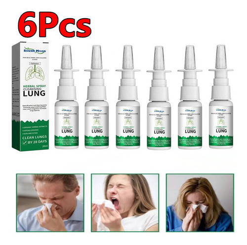6 Piezas De Aerosol Nasal Que Limpian Los Pulmones For