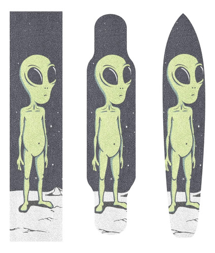 Hussrity Aliens And Astronauts Longboard Grip Tape 44 X 10 .
