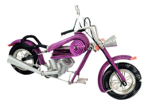 Modelo De Motocicleta Escultura De Motocicleta Púrpura