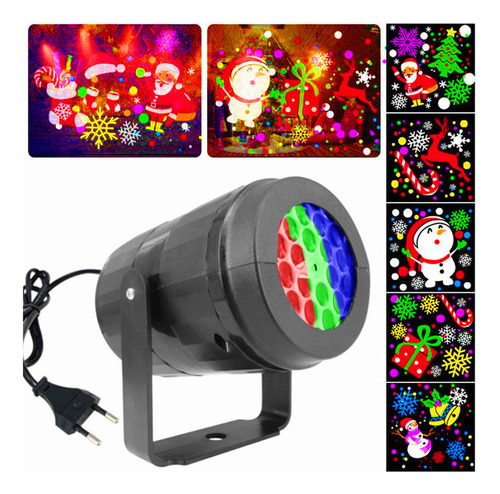 Luces De Proyección Navideñas Rotación De Colores 16 Patrone