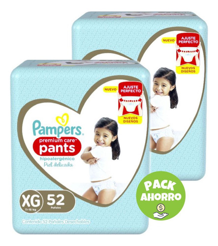 Pampers Pants Xg - Combo De2 Paquetes De 52 U (104 Unidades)