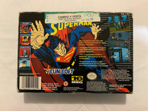 The Death And Return Of Superman Super Nintendo Snes (Usado)