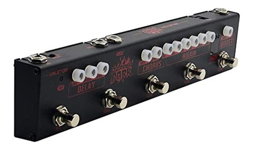 Pedalera Multiefectos Valeton Dapper Dark + Fuente Color Negro