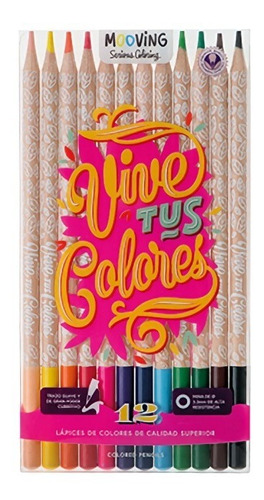 Lapices Mooving Coloring Vive Tus Colores X12 Colores