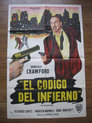 Poster / Afiche De Cine El Codigo Del Infierno, Crawford