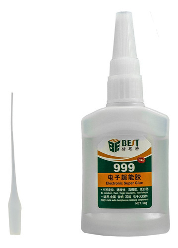 Pegamento Instantaneo Secado Rapido Electronica Metal 50g Color Transparente