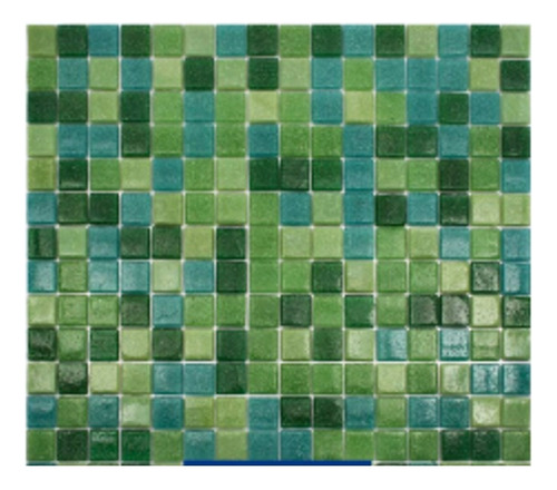 Caja Mosaico P/ Alberca Kolorines Mezcla Verde Padro 2x2 Cm
