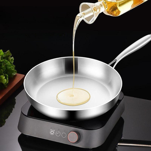 Yakk Sartén De Acero Inoxidable Para Cocina Moderna 28cm