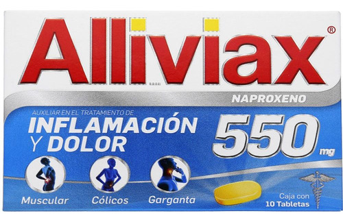 Alliviax 550 Mg Caja Con 10 Tabletas