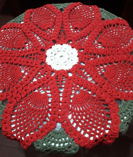Carpeta De Mesa Tejida A Crochet Mide 80 Cm 