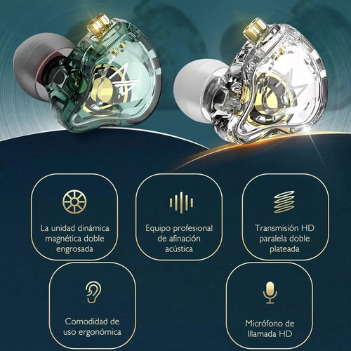 Auriculares Intraurales Hifi Con Cable Y Micrófono Trn Mt1,