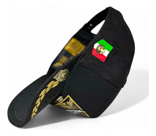 Gorra Vago Style Triángulo Dorado Snapback De Gamuza
