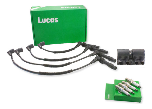 Kit Cable+bujias+bobina Lucas Chevrolet Corsa 1.6 16v(c)