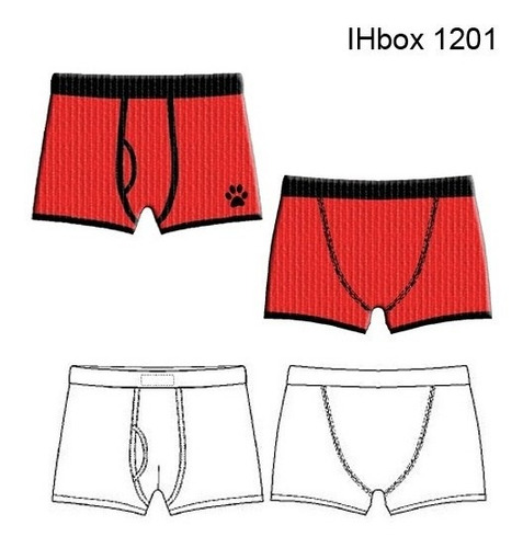 ( Moldes De Ropa)  Interior Boxer Niño Ihbox 1201