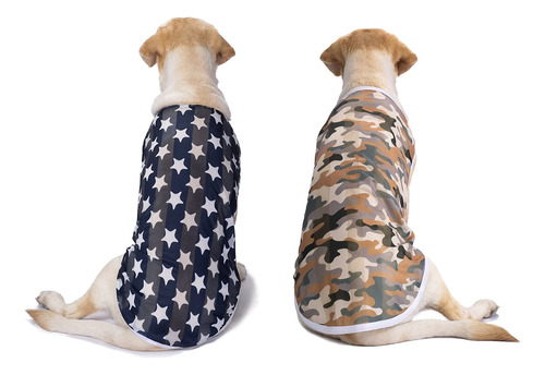 Miaododo Paquete De 2 Camisas Para Perros Medianos Y Grande.