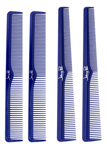 Peines Profesionales Johnny B. 4 Unidades Carbono Azul Color
